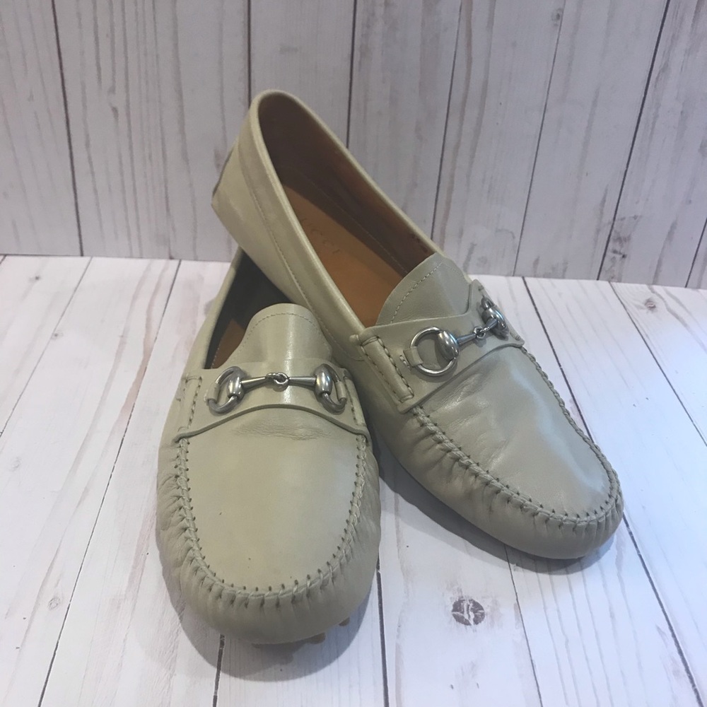 Tan Gucci Loafers